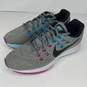 Nike Air Zoom Womens 806584-005 Cool Grey Fuchsia Flash Size 8 Athletic Shoes